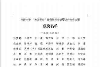 1888855“养正学堂”教学设计暨课件制作大赛获奖名单